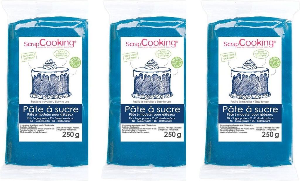 ScrapCooking Dark blue fondant 750 g