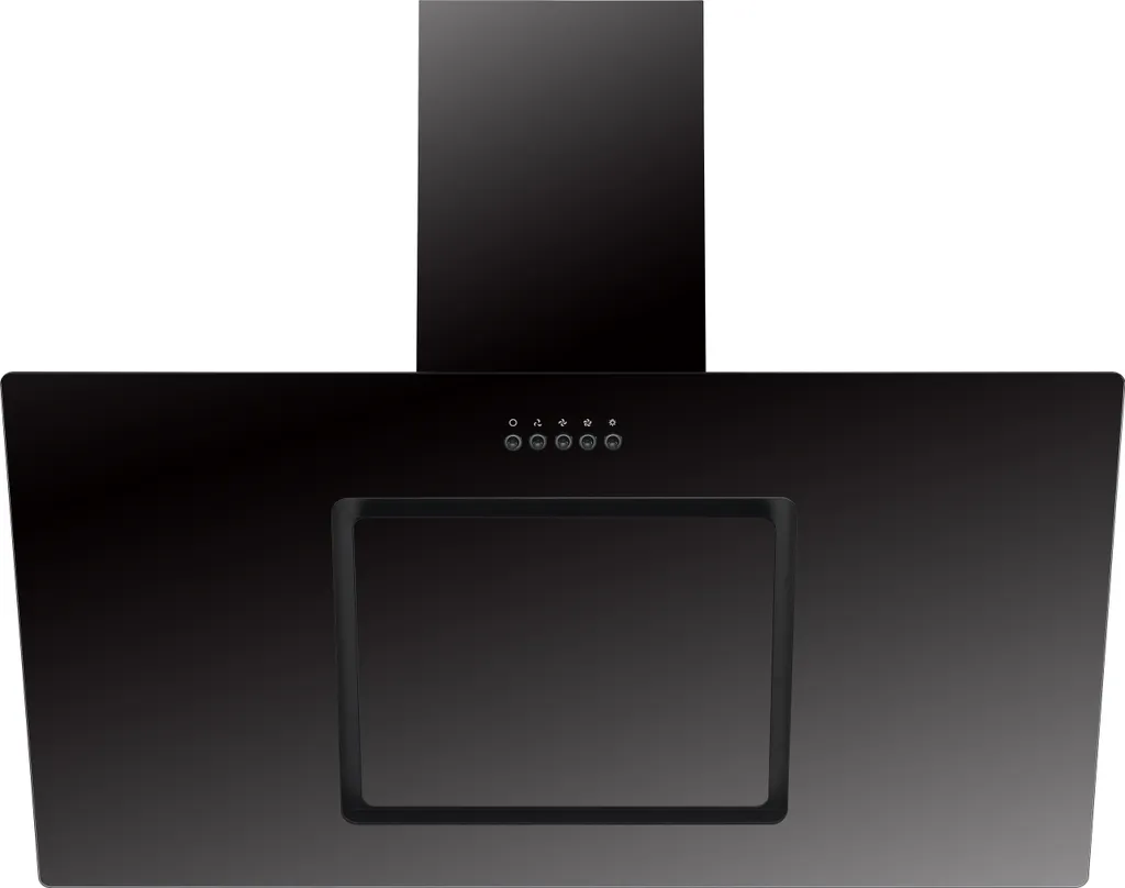 respekta 90 cm Black Wall-Mounted Cooker Hood, Slanted Design, Head-Free