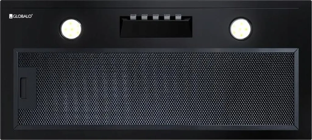 Globalo Built-in extractor hood, recirculating/exhaust hood, 320 m³/h, NOWIMO 60.1 Black