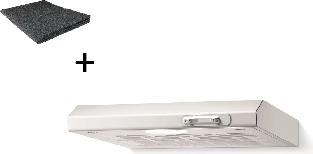 Respekta 50cm White Under-Cabinet Extractor Hood with Filter