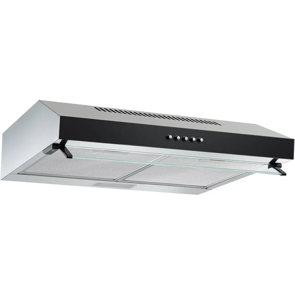 Under-cabinet extractor hood 60 cm, exhaust/recirculation hood, stainless steel, Respekta