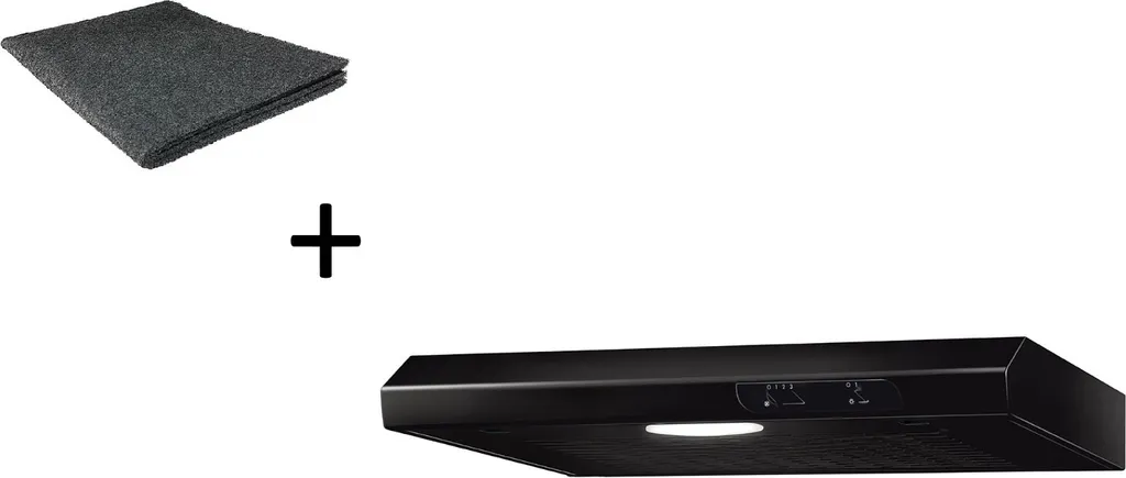 Respekta 60cm Black Under-Cabinet Extractor Hood with Filter