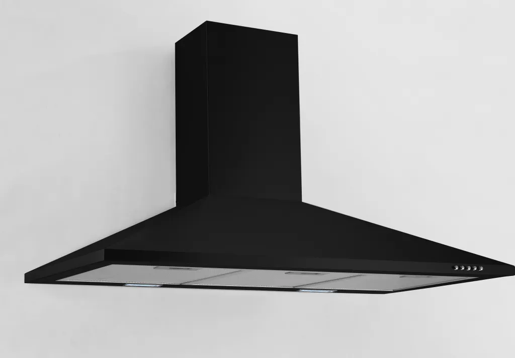 Respekta wall-mounted extractor hood, chimney hood, 90 cm, matte black