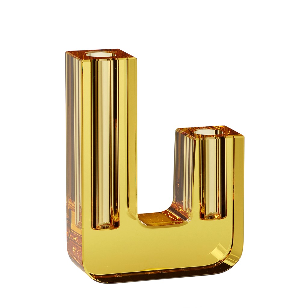 Hübsch Duo Vase 16 cm, Yellow