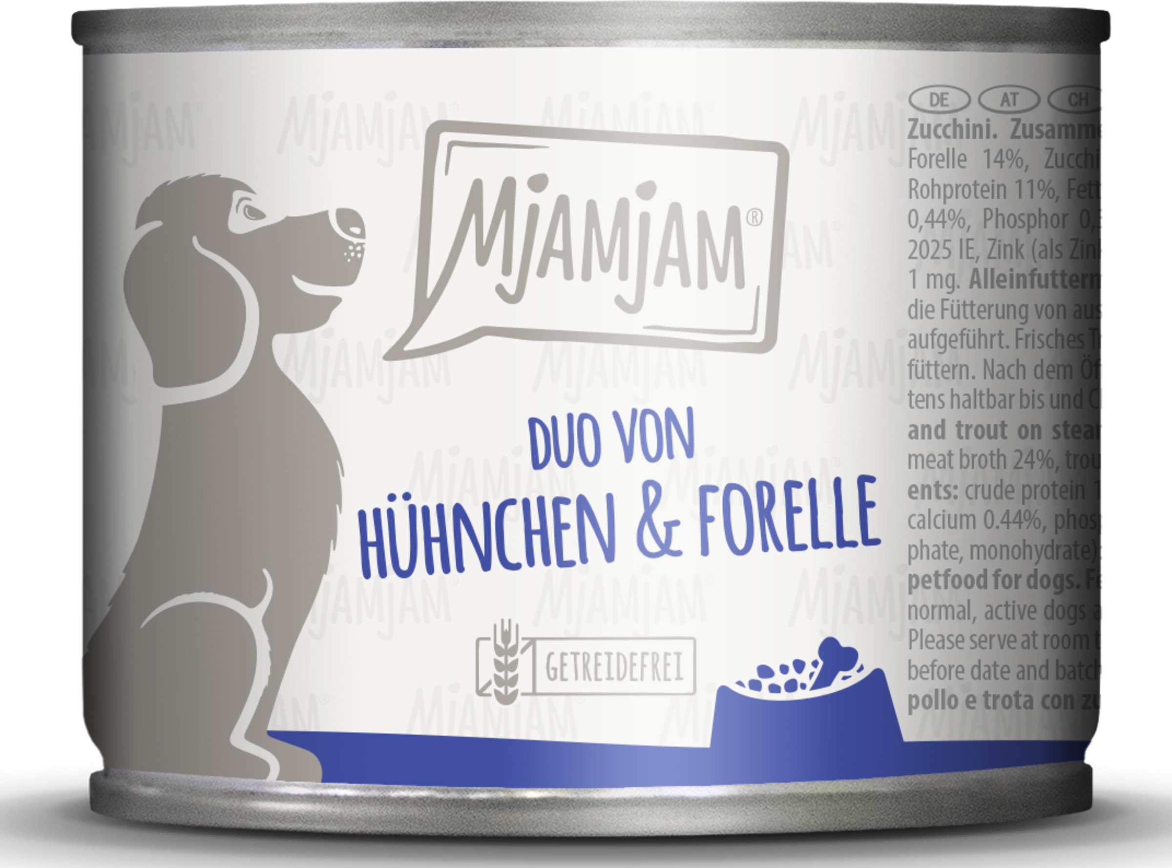 MjAMjAM Duo of juicy chicken & trout with steamed zucchini 200g