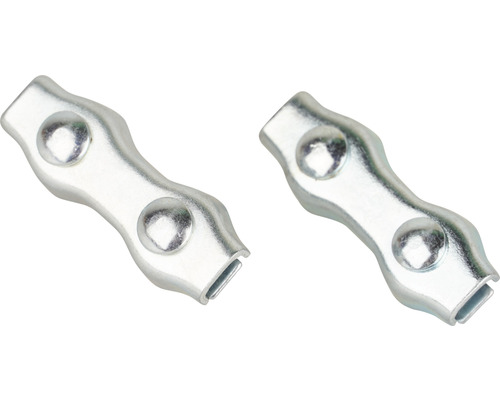 Mamutec Duplex clamp 1-3 mm galvanized 2 pieces