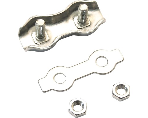Pösamo Duplex clamp 3 mm galvanized steel, pack of 2