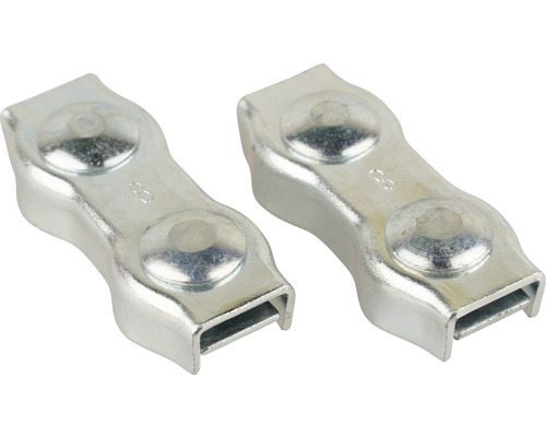 Mamutec Duplex clamp 6-8 mm galvanized 2 pieces