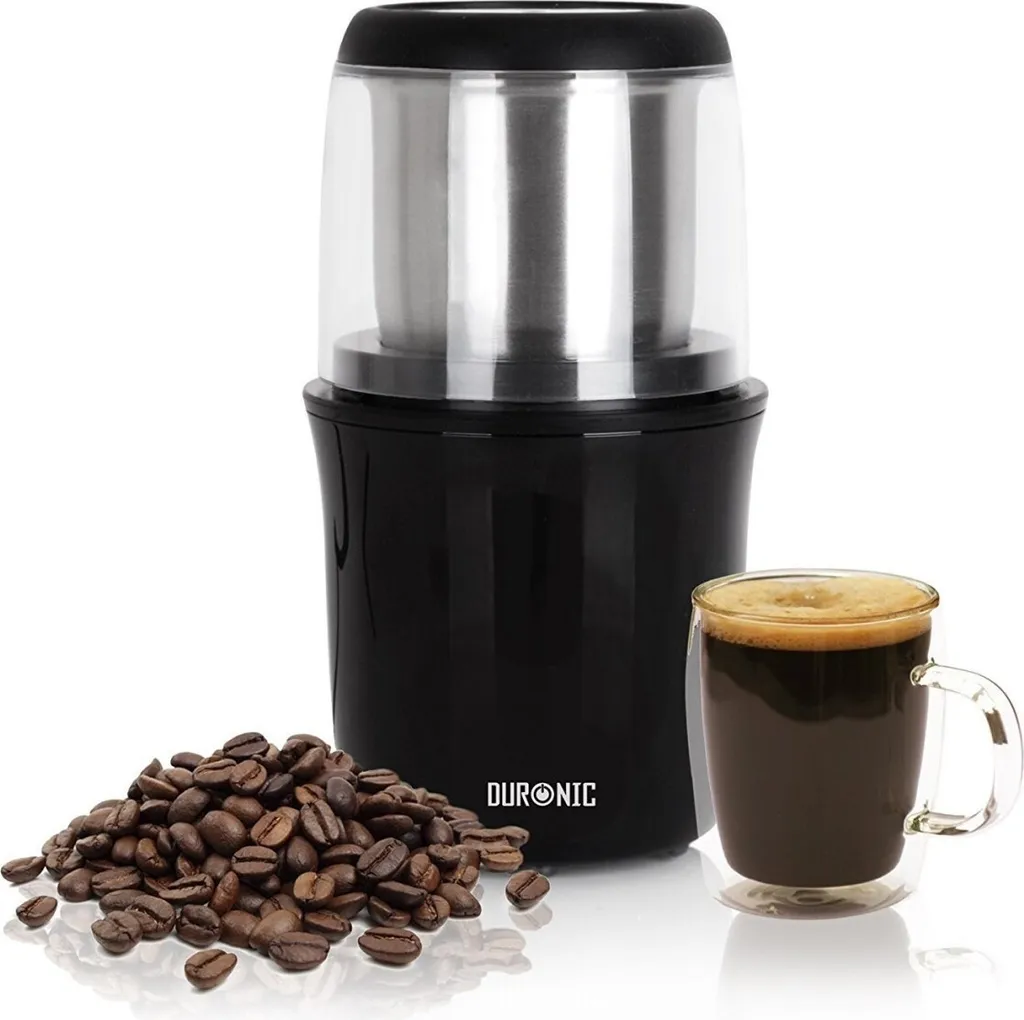 Duronic CG250 Coffee Grinder/Electric Spice Grinder - Removable Container 75g Capacity 250W Stainless Steel Blades - Coffee | Nuts | Spices