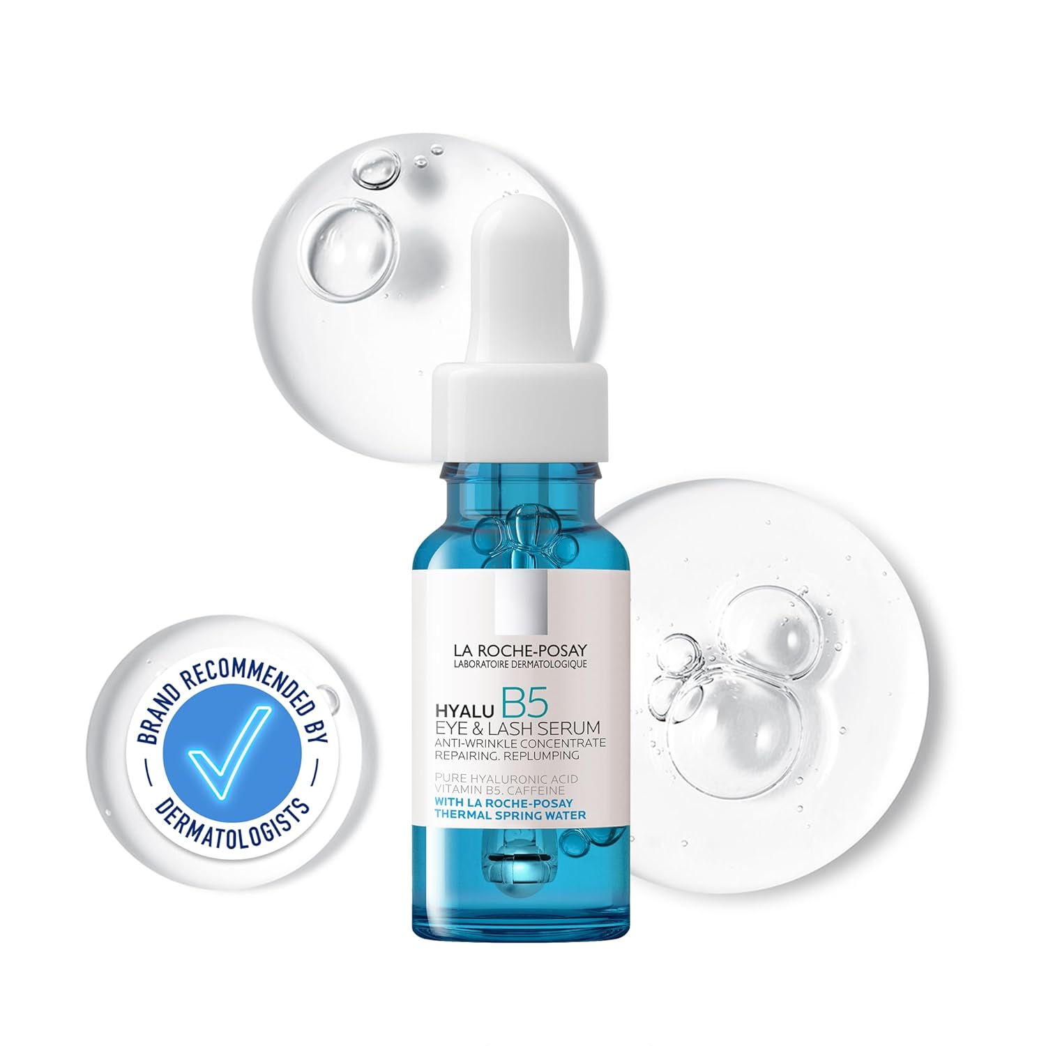 La Roche Posay Hyalu B5 Eye Serum, Regenerating and Plumping Anti-Ageing Serum, for Sensitive Eyes, with Anti-Dark Circles Active Ingredient Complex, Anti-Wrinkle Concentrate, 15 ml