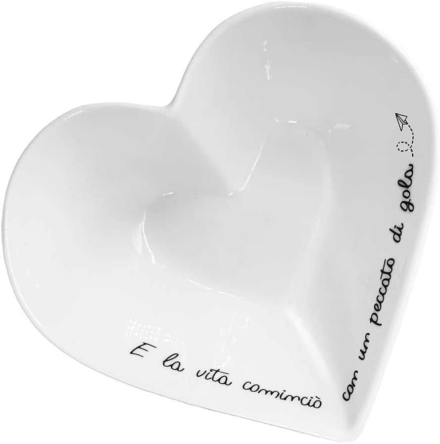 LA PORCELLANA BIANCA - Le Onesti Heart Bowl Diameter 13 cm Porcelain