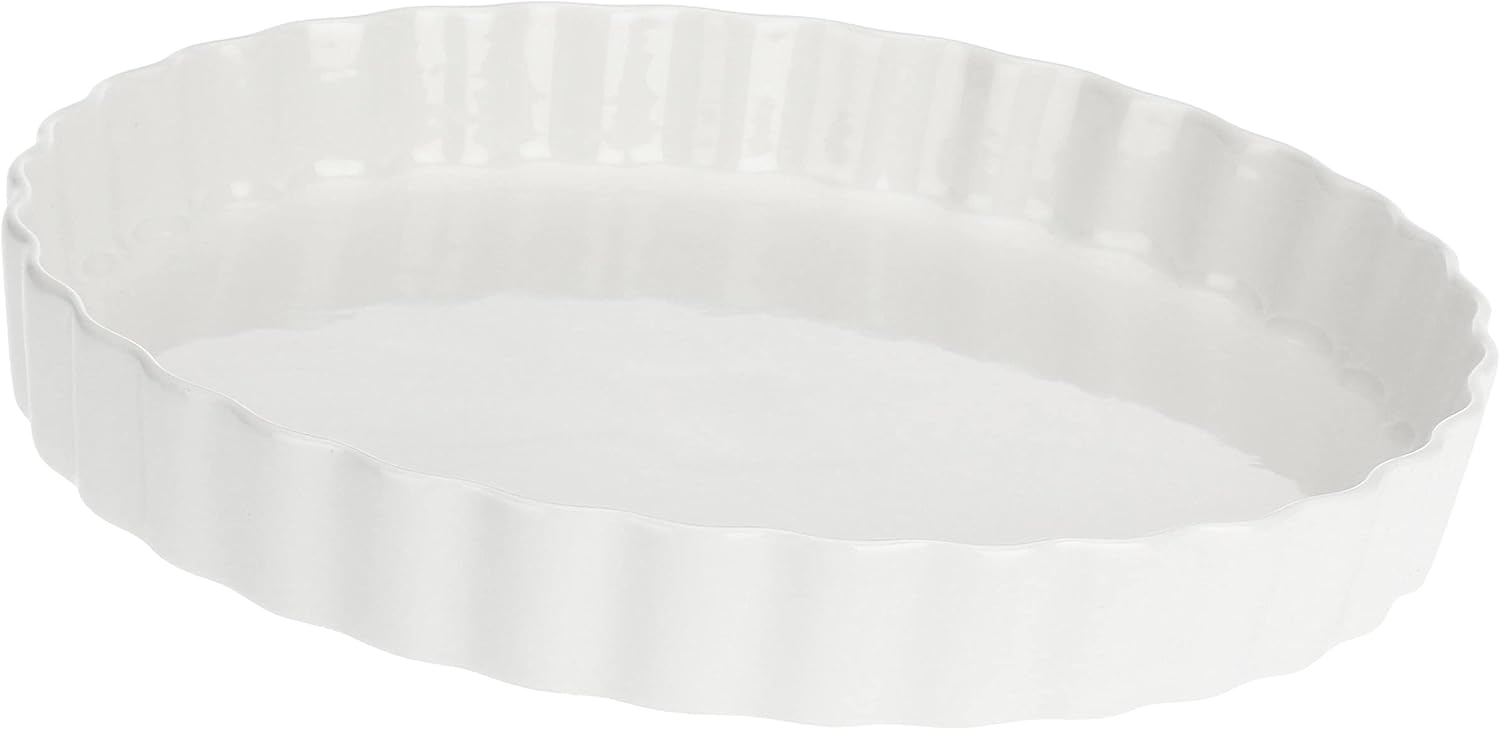 la Porcellana Arezzo Tart Baking Dish cm 32 GB, Porcelain White, 33 x 33 x 4 cm