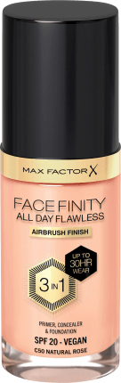 Max Factor Foundation Facefinity All Day Flawless LSF 20, 50 Natural Rose, 30 ml