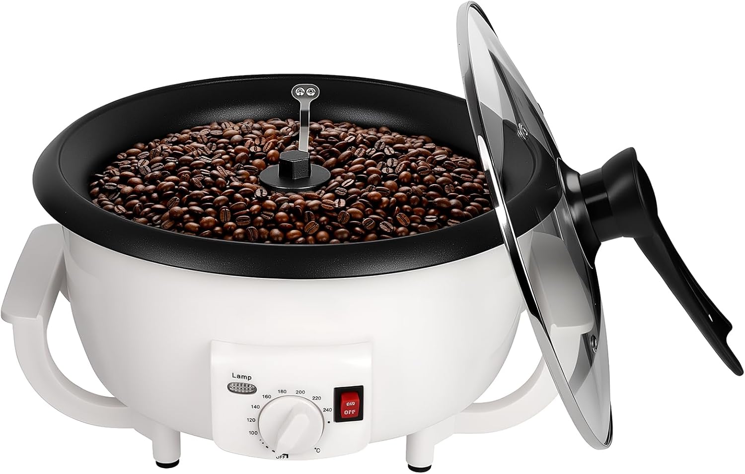 Coffee maker for home use, 800 g, electric coffee maker with timer from 0 to 240 °C, non-stick coating, for coffee, nuts, peanuts, black beans, 110 soybeans