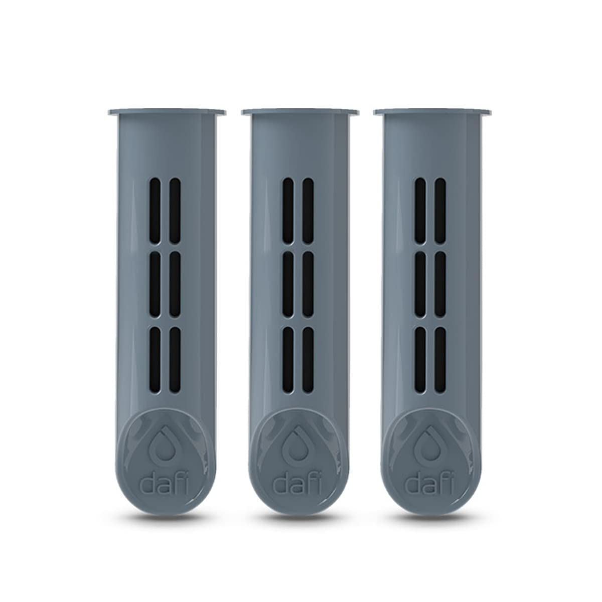 Dafi Set of 3 Filters for Soft and Solid Filter Bottles, Grey - Interchangeable Filters, Environmentally Friendly, BPA-Free - Removes the Taste and Odour of Chlorine