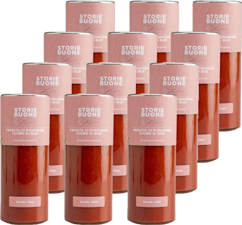 Win2Win Tech e Sauces - Pack of 12 oxheart tomato sauces of 550gr., 550 gr