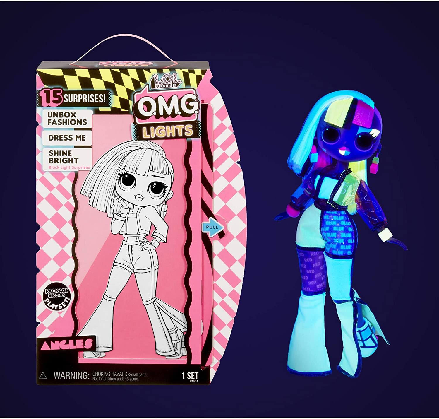 L.O.L. Surprise! L.O.L Surprise! 565178E7C O.M.G. Lights Series Fashion Doll Neonlicious, 15