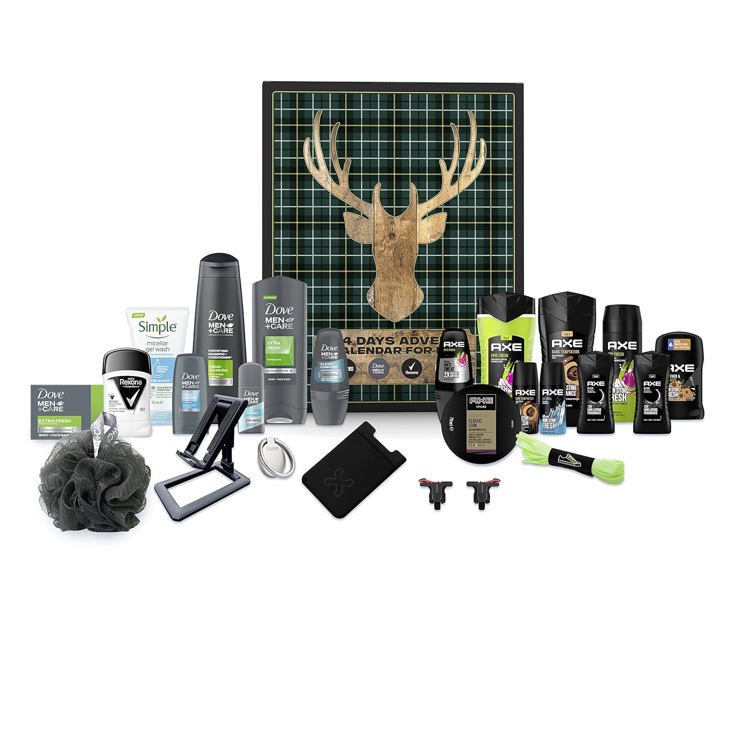 AXE Ax Advent Calendar 2022 for Men with, Dove Men+Care, Rexona Men & Simple, Unique Care Set the Advent Season 24 SEEMS CARE ITEMS Accessories 1 X