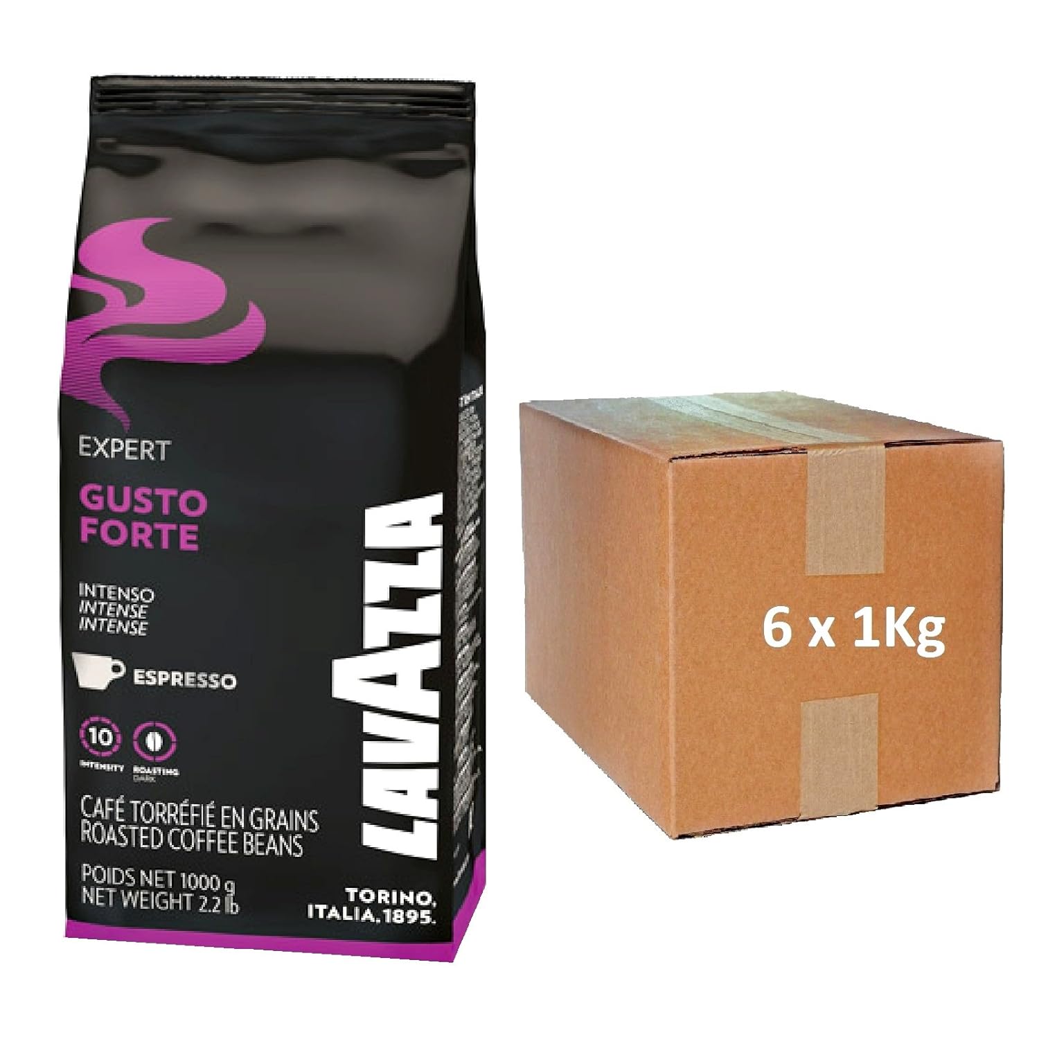 LAVAZZA Espresso Vending - Gusto Forte (6 x 1000 g) Whole Bean