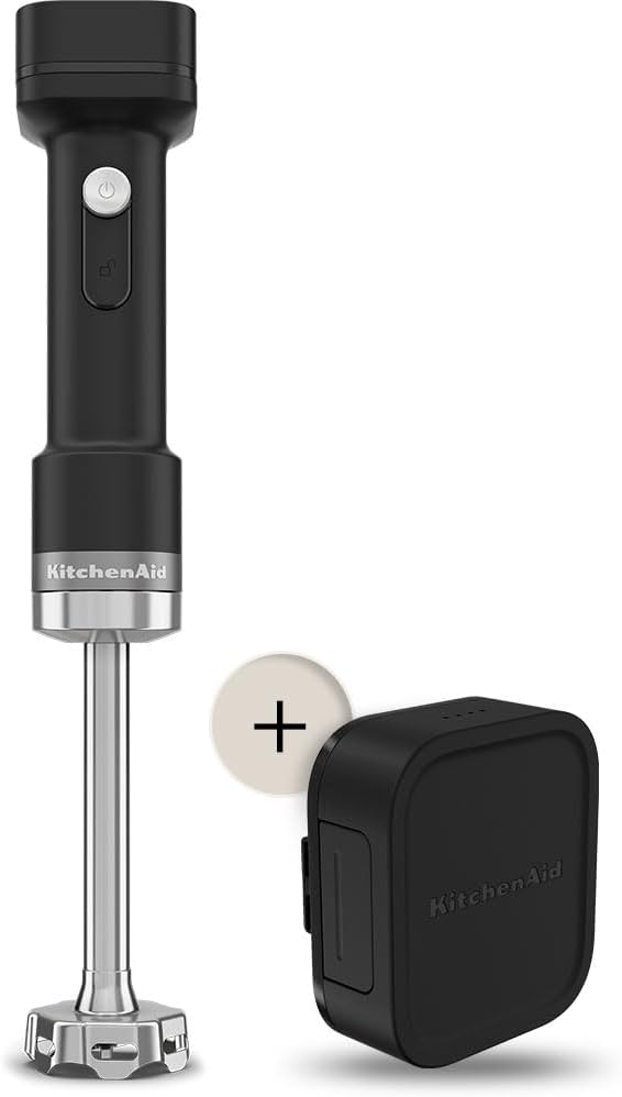 Kitchenaid Wireless Hand Blender - KitchenAid Go - Portable Hand Blender and 700 ml Mixing Container - With Battery - Black