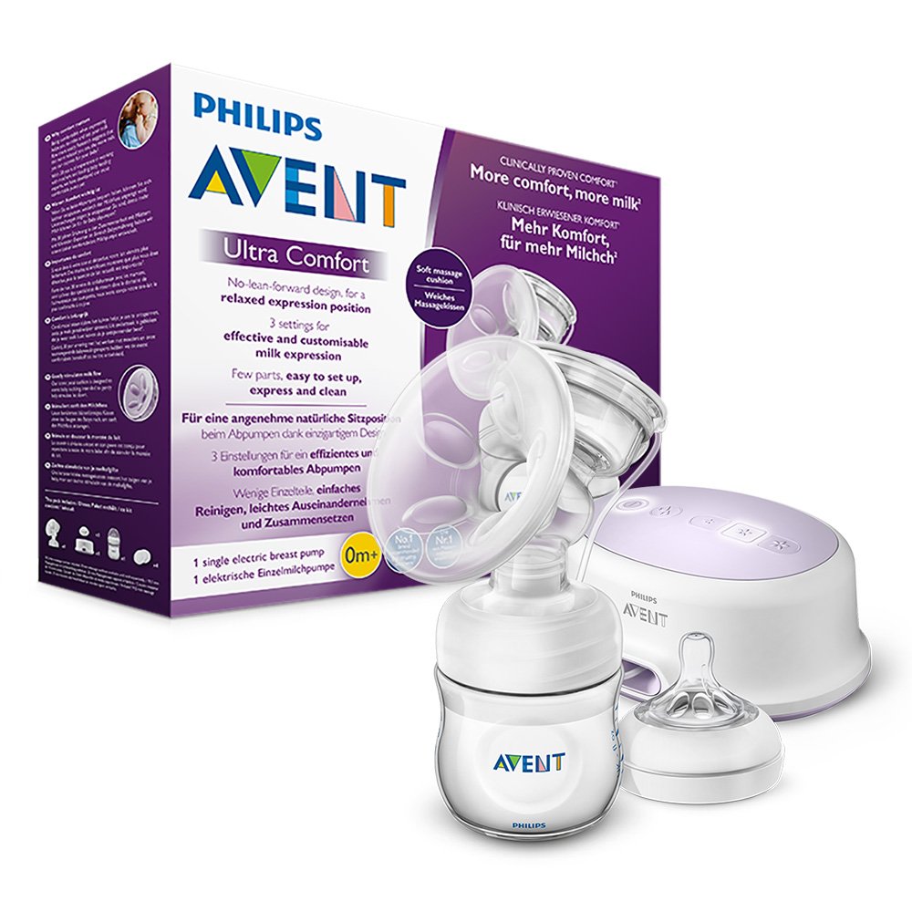 Philips Avent SCF332 / 31 Electric comfort single milk pump, incl. Naturnah bottle, white