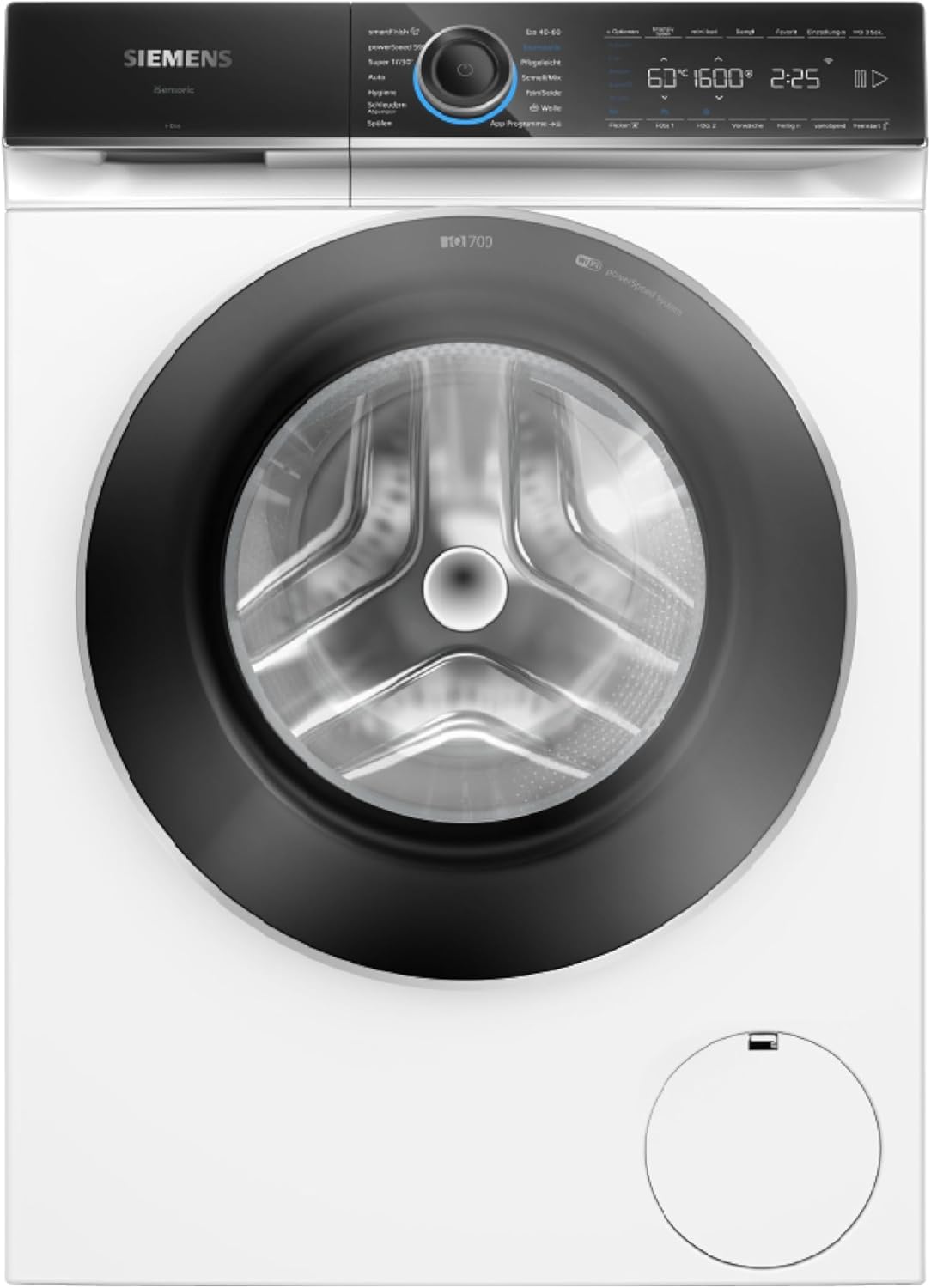 Siemens WG56B2A41, iQ700, Smart Washing Machine 10 kg, 1600 rpm, Made in Germany, i-Dos, Anti-Stain System, smartFinish Ironing Aid, Quick Washing with SpeedPack XL, Mini Load for Individual Parts