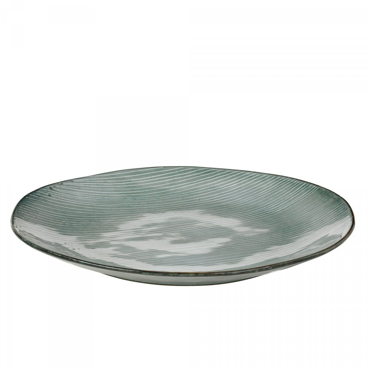 Earthenware Dinner Plate Blue/Grey From Broste Copenhagen Nordic Sea