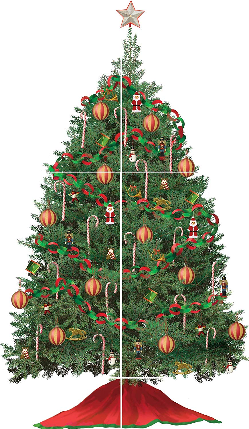 Roommates Build A Christmas Tree Childrens Repositionable Wall Stickers, M