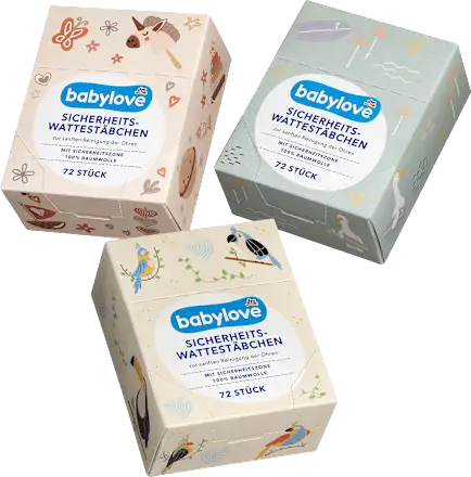 babylove Safety cotton swabs, 72 pieces