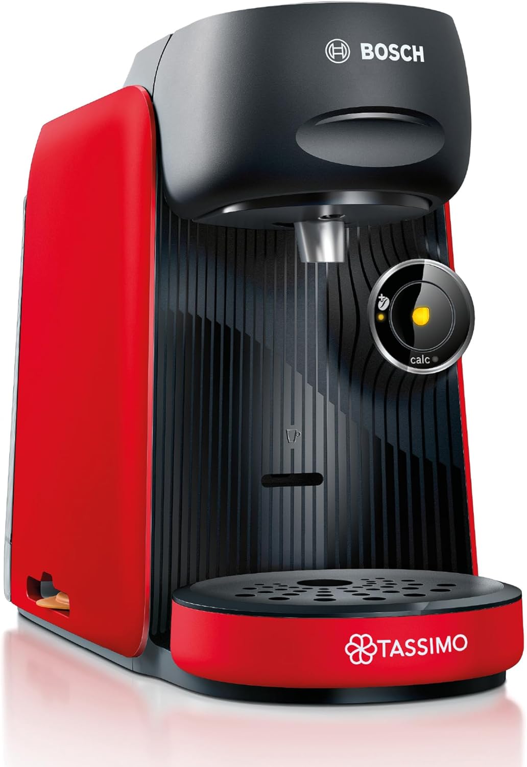 Bosch Tassimo finesse friendly TAS163E Capsule Machine, 70 Drinks, More Intense Coffee at the Head Pressure, Automatic Shut-Off, Sustainable, Perfect Dosage, 1400 W, Red/Black