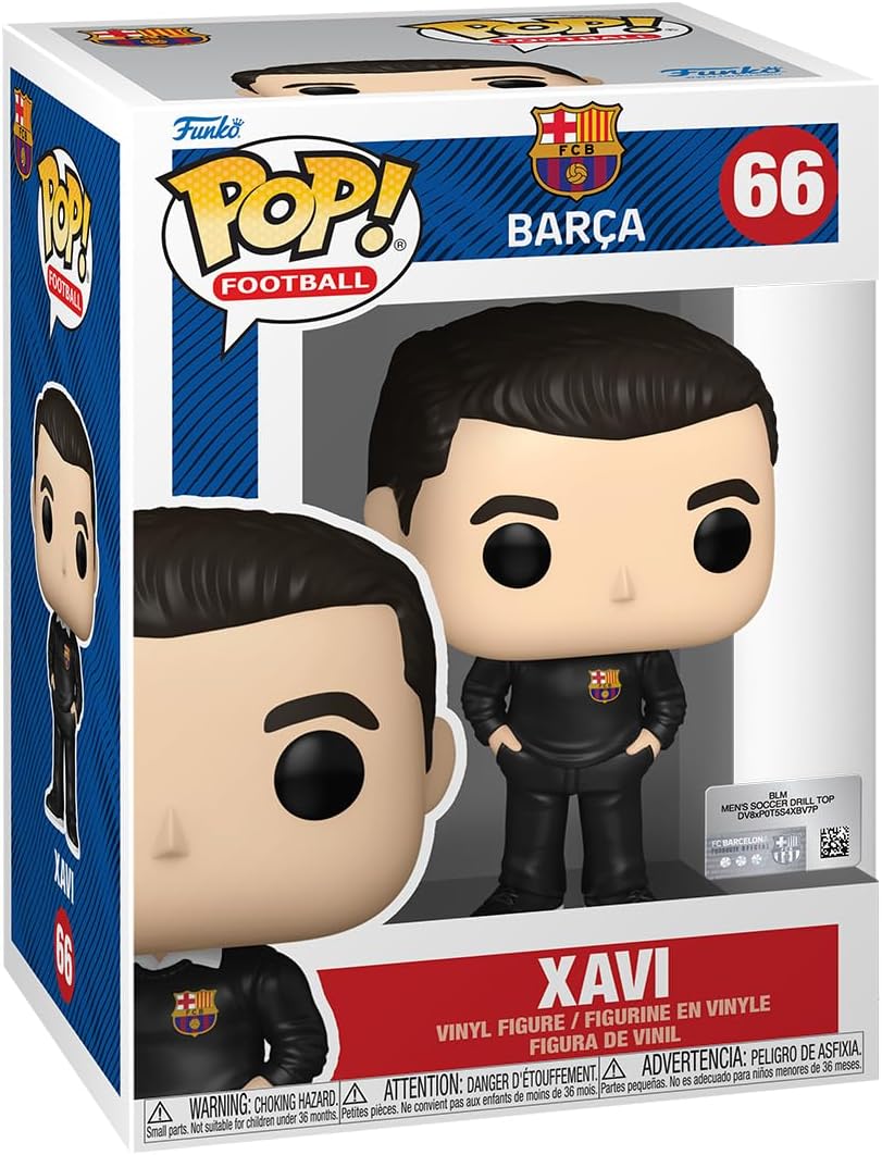 Funko POP! Football: Barcelona - Xavi with CH - Barcelona FC - Vinyl Collectible Figure - Gift Idea - Official Merchandise - Toy for Children and Adults - Sports Fans - Model Figure for Collectors