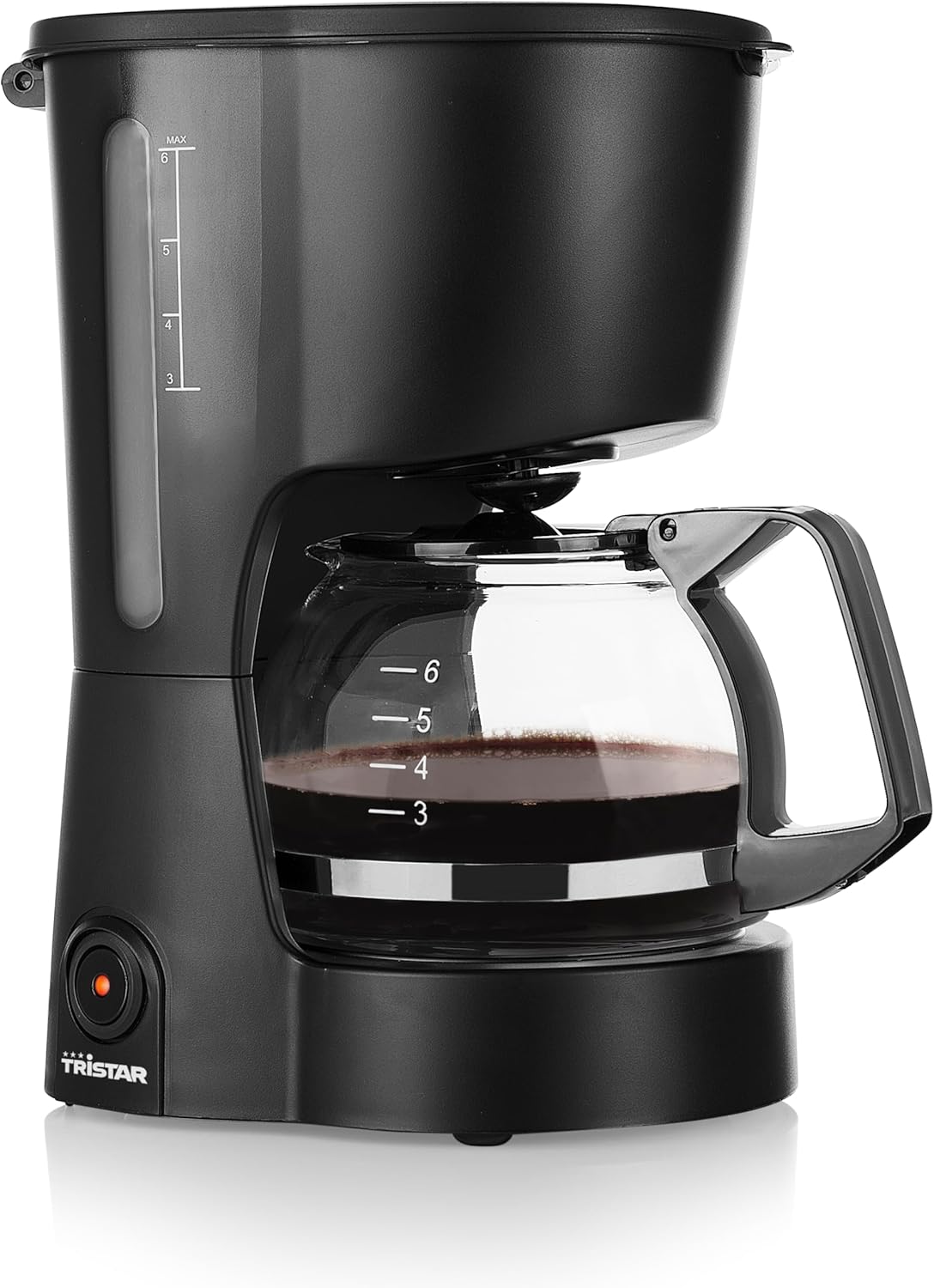 Tristar CM-1246 Coffee Machine, 6 Cup Capacity, 600 W, Keep Warm Function, Automatic Shut-Off, Permanent Filter, Anti-Drip System, Compact and Portable, Easy to Clean, CM-1246