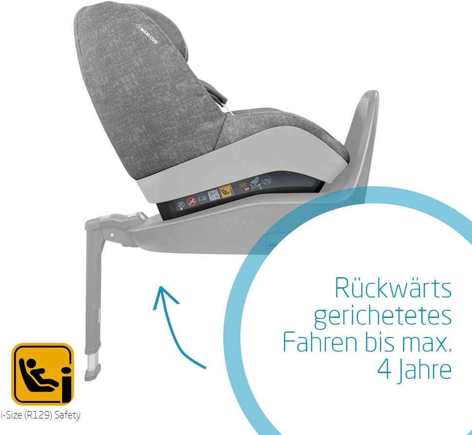 Maxi-Cosi Maxi Cosi Pearl One i-Size Reboarder Car Seat, Suitable for FamilyFix One i-Size Base Station, Group 1 Child Car Seat (9-18 kg), Usable from 6 Months to 4 Years, Nomad Black