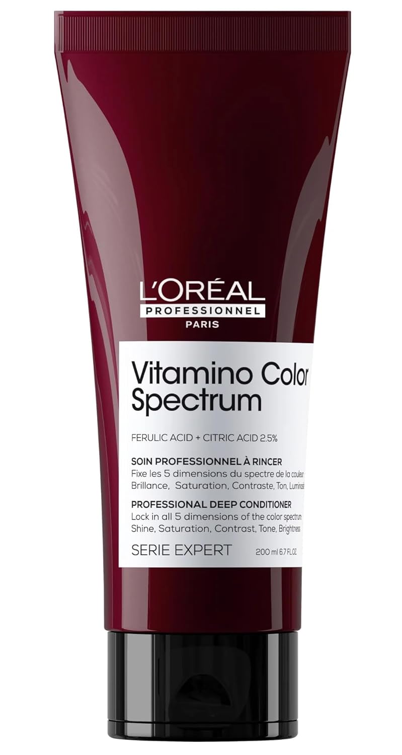 L'Oréal Professionnel L\'Oréal Professionnel Conditioner for Color Brilliance with Glass Hair Effect for Colored Hair, with Ferula & Citric Acid, Expert Series, Vitamino Color Spectrum Deep Conditioner, 200 ml
