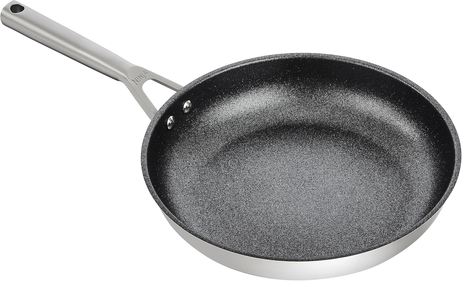 Ninja ZEROSTICK Stainless Steel Cookware, 30cm Frying Pan, Durable, Non-Stick, Induction Safe, Frying Pan, Oven Safe to 500F, Cast Stainless Steel Handle C60030UK