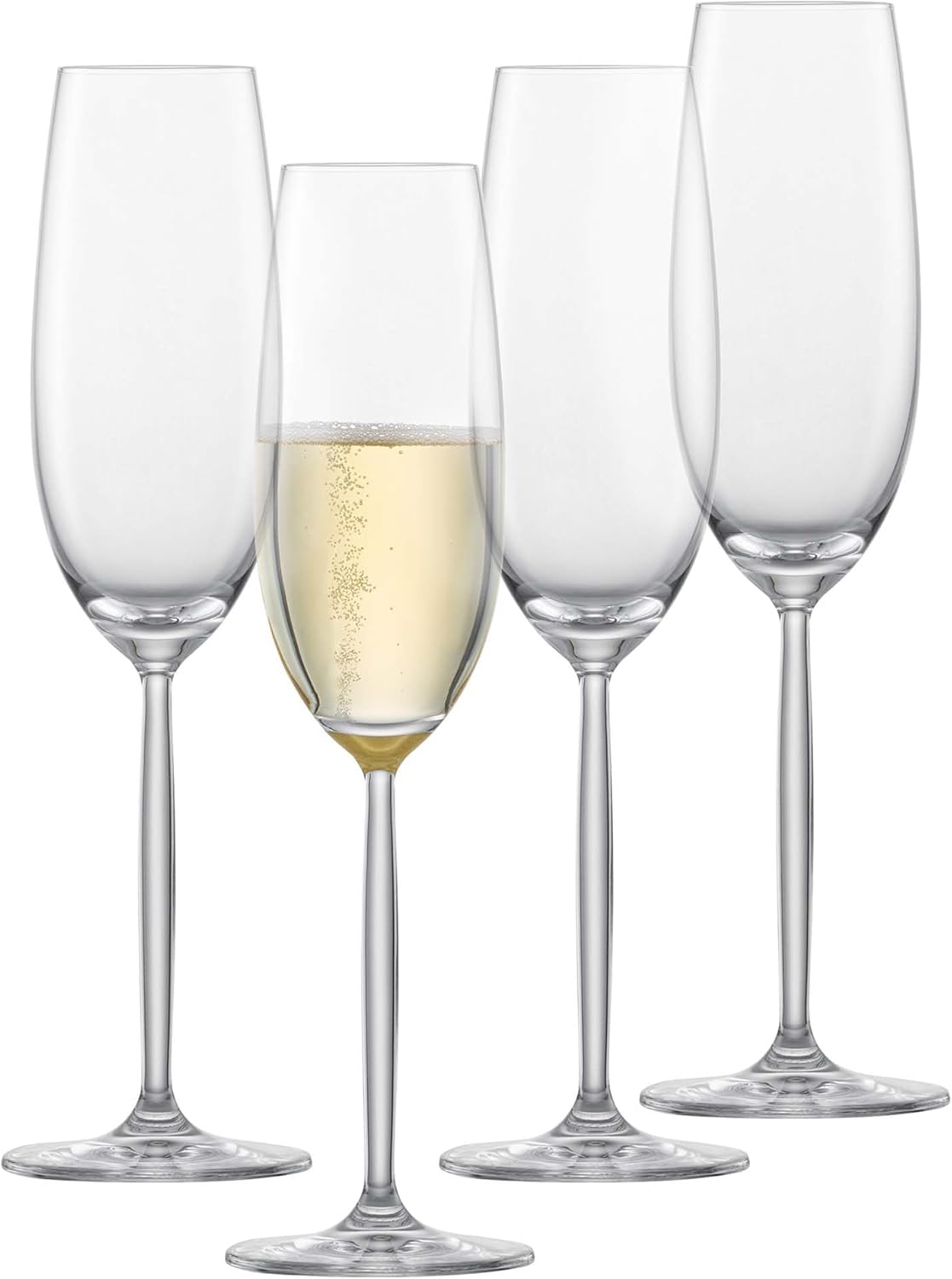 SCHOTT ZWIESEL Muse Champagne Glasses (Set of 4), Elegant Champagne Glasses with Moussing Point, Dishwasher Safe Tritan Crystal Glasses, Made in Germany (Item No. 123673), Clear, Crystal