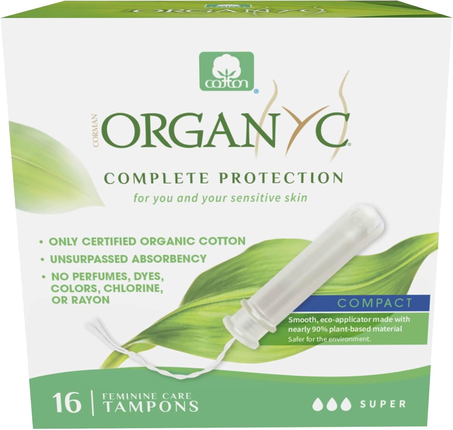 Organ(y)c Super Compact Applicator Tampons