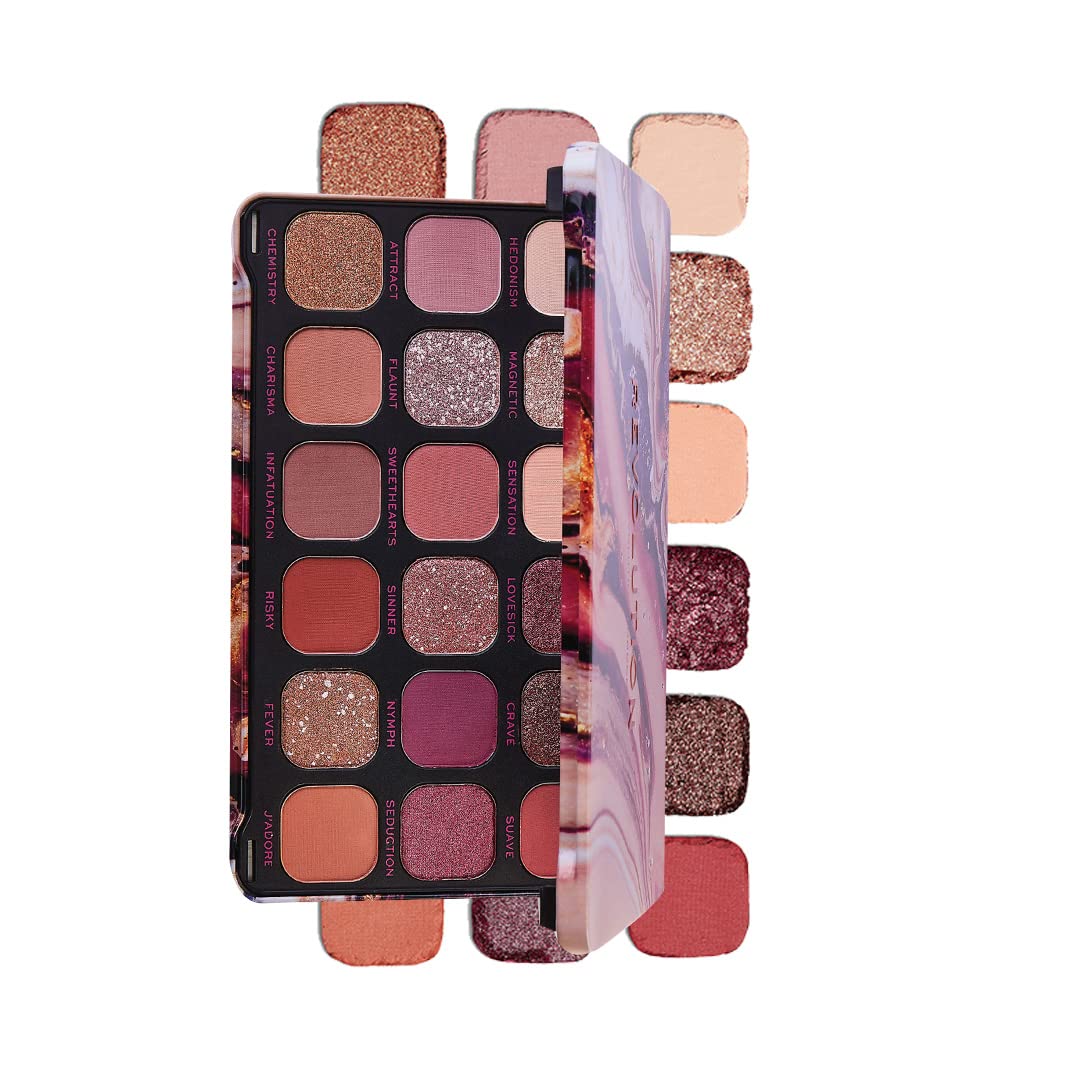 MakeUp Revolution, Forever Flawless Allure Eyeshadow Palette, 18 Shades, 19.8 g