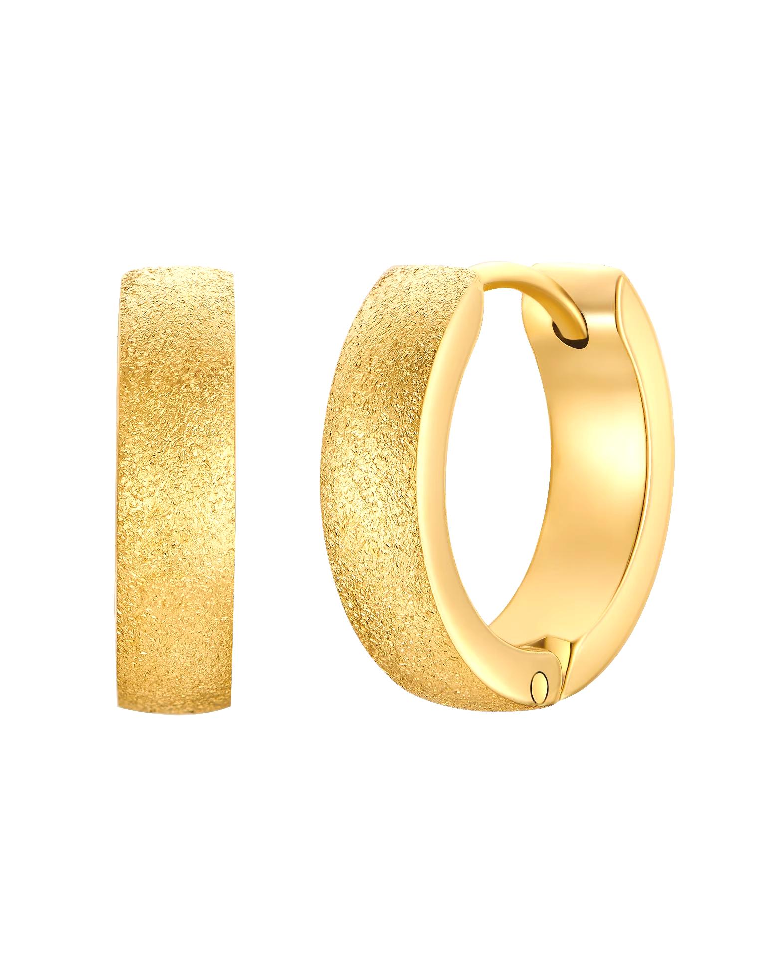 Eastside hoop earrings stainless steel in yellow gold