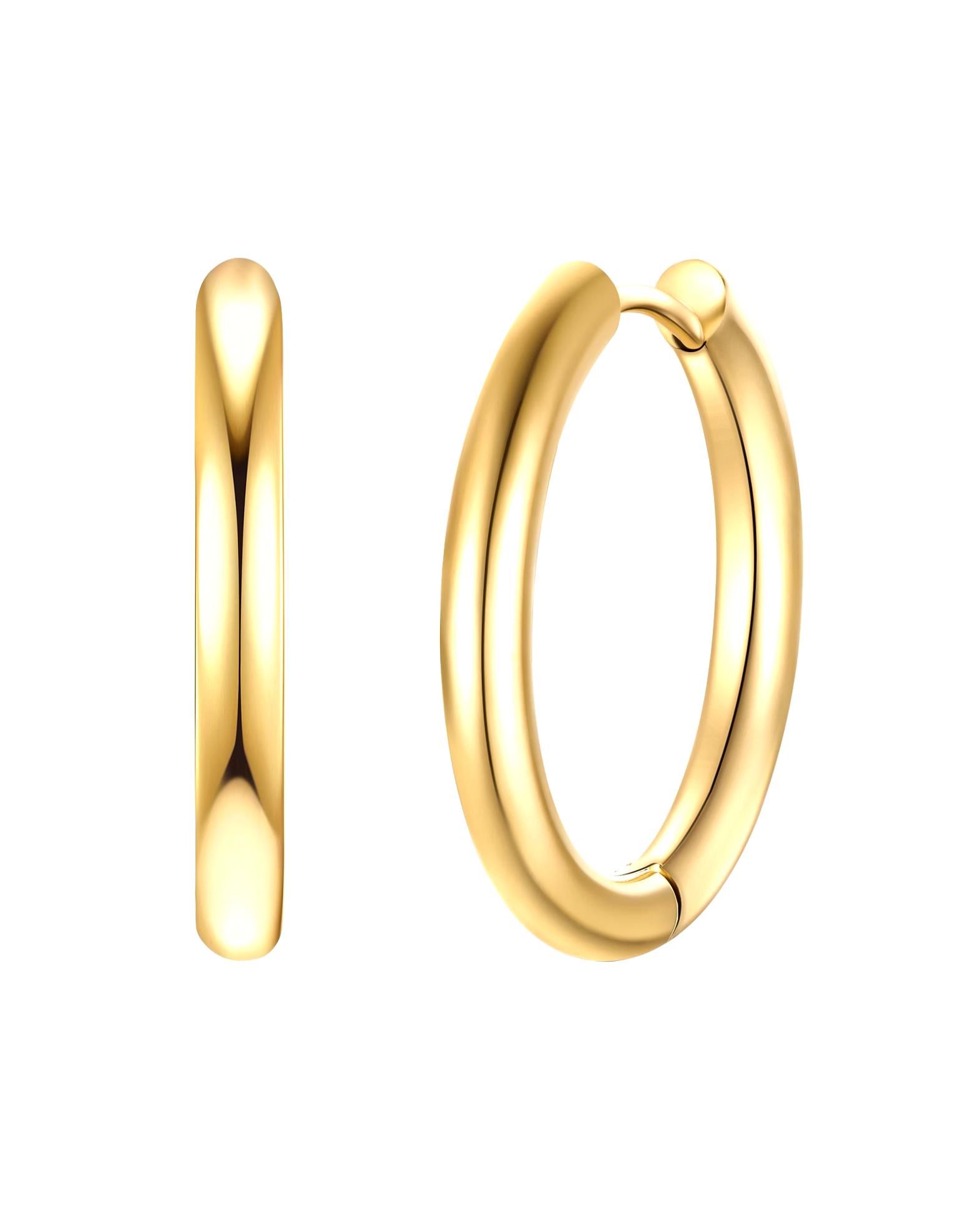 Eastside hoop earrings stainless steel in yellow gold