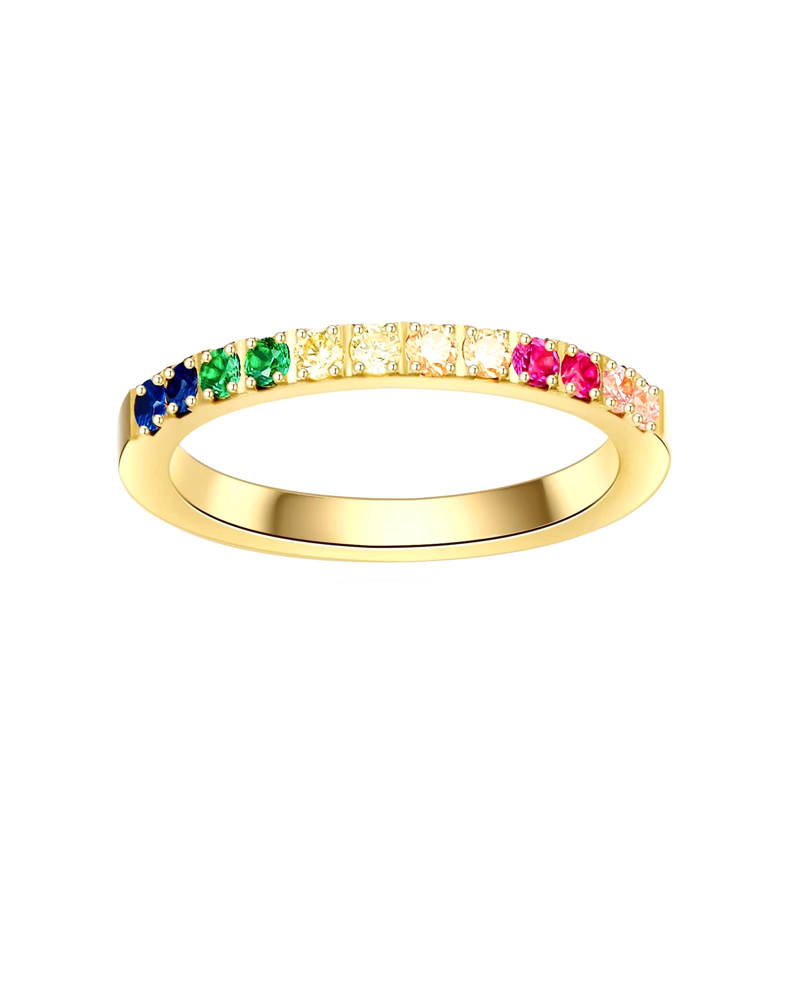 Eastside Ring Ring Stainless Steel Zirconia in Yellow Gold