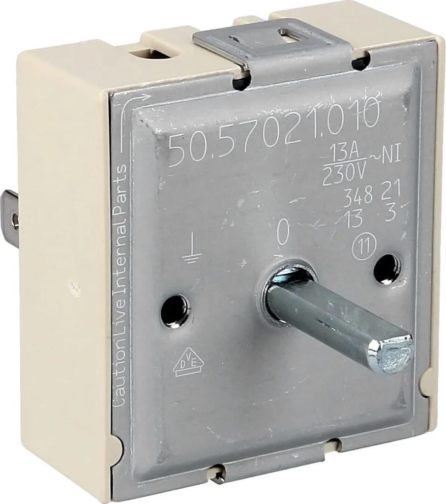 easyPART suitable for 50.57021.010 EGO cooktop switch energy regulator clockwise rotating ascending hob cooker stepless regulation 230 volts suitable for Electrolux AEG 3150788234