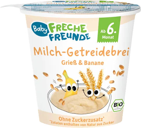 FRECHE FREUNDE Cereal porridge with milk, semolina & banana, from 6 months, 25 g