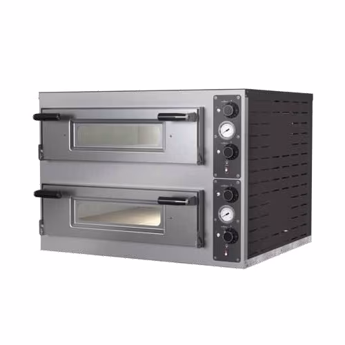 ECO Pizza Oven 4+4 D32 400V 11.2kW Double Chamber Stainless Steel 320mm