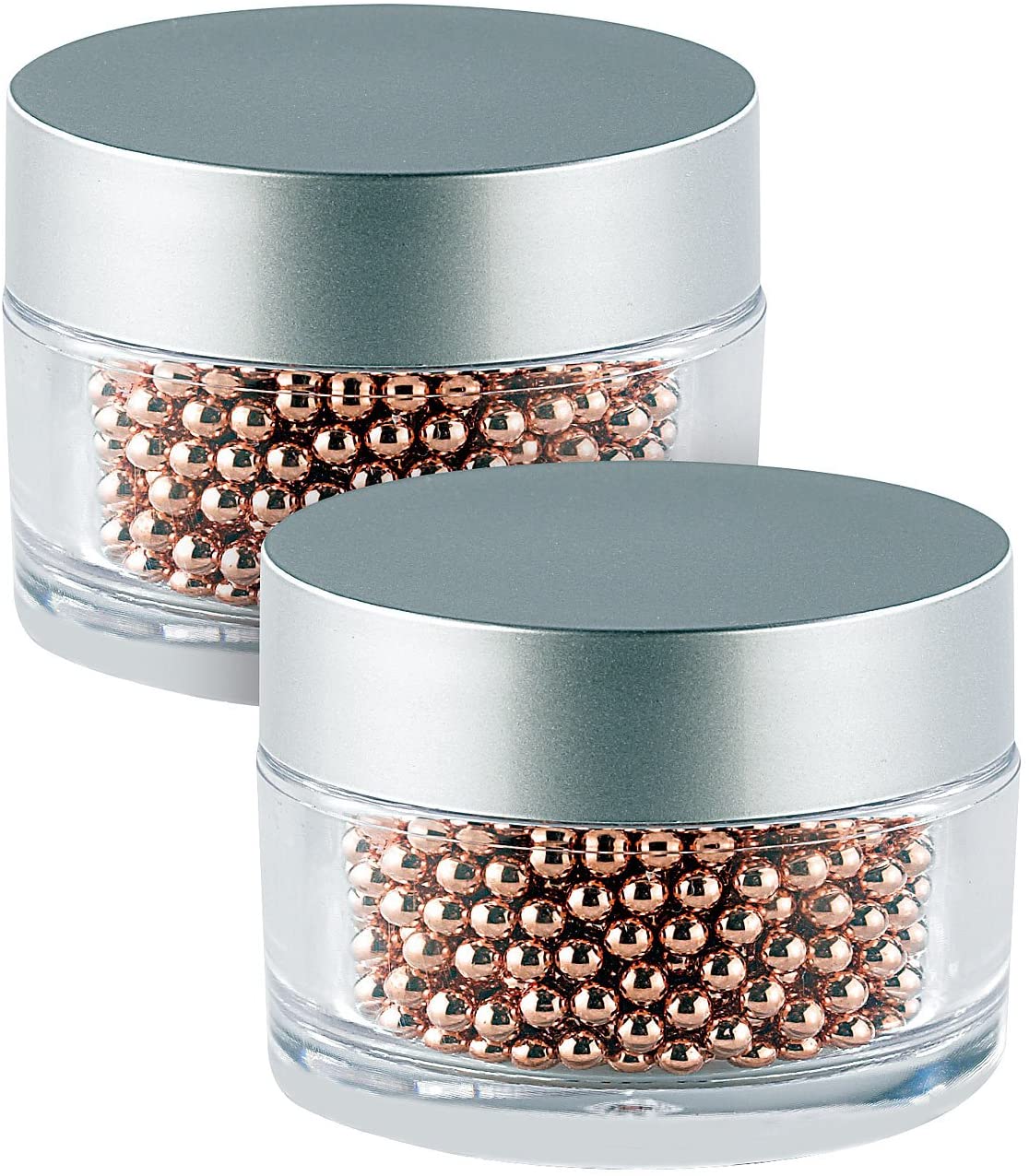 Rosenstein & Söhne Bottle cleaner balls: 2,000 stainless steel cleaning beads with copper coating for bottles etc. (vase cleaner)