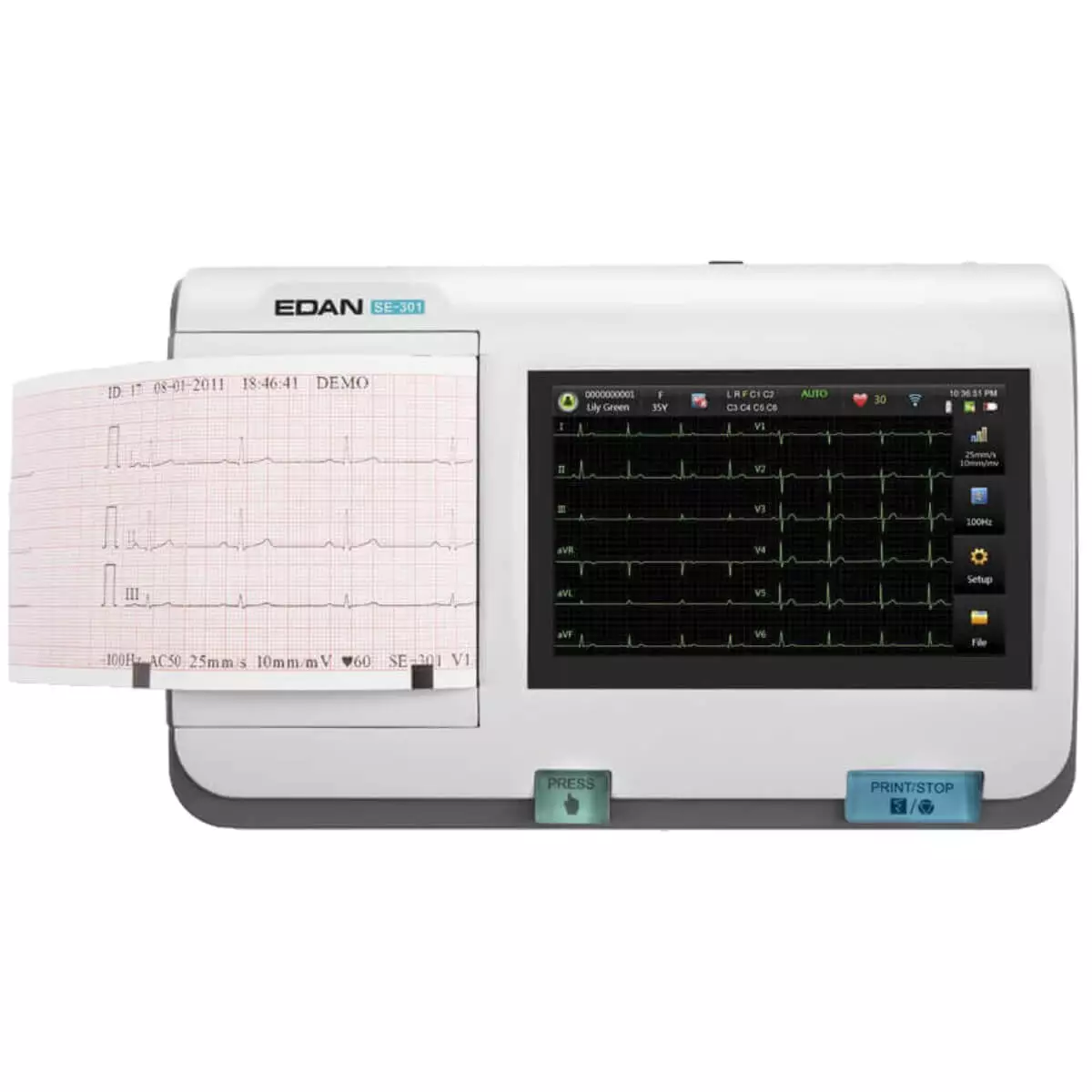 EDAN SE-301 ECG  L 143 x W 224 x H 54 mm