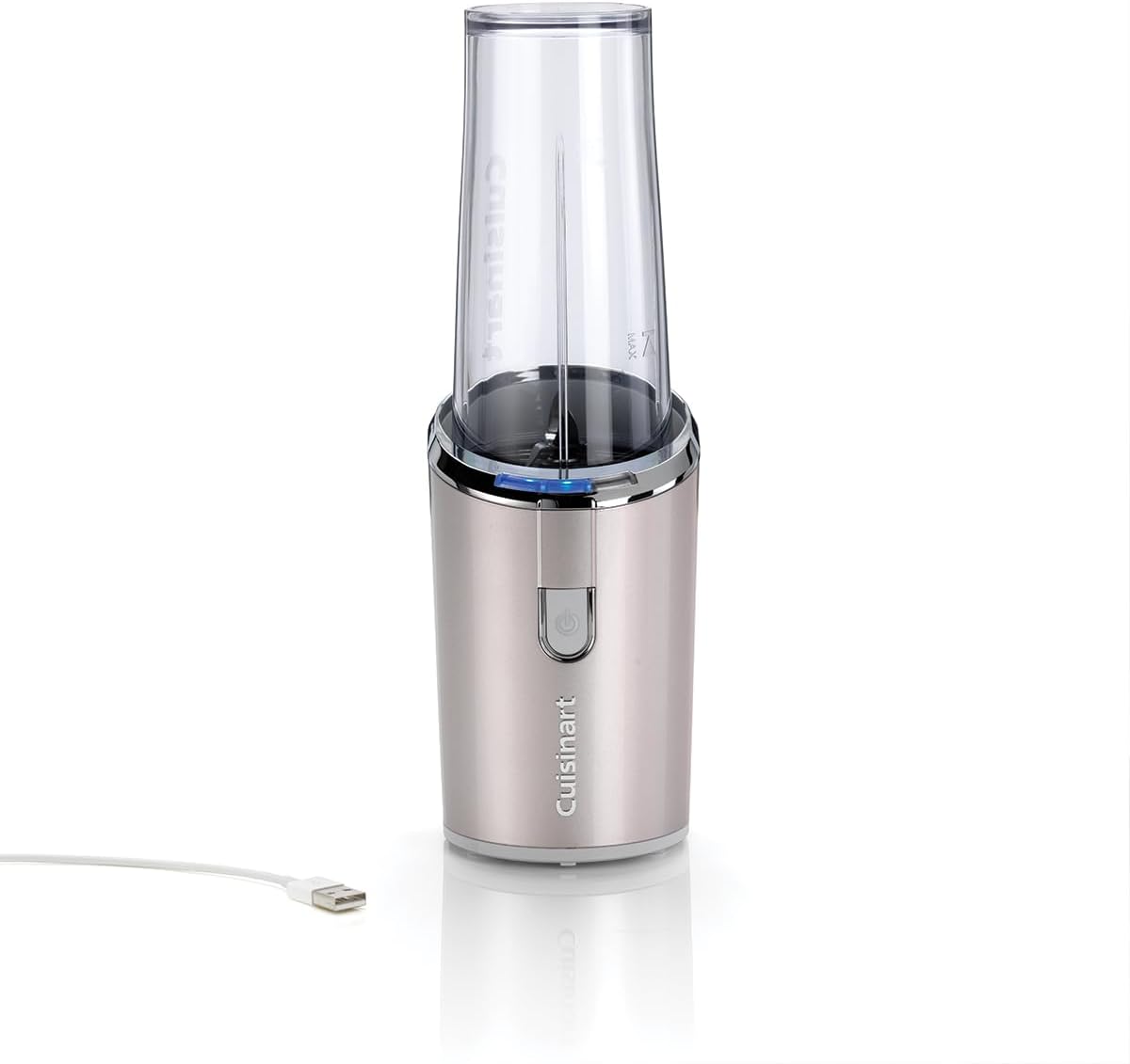 Cuisinart Cordless Mixer, 450 ml Bottle, Portable Smoothie Maker, Ice Crusher, Frappe, Milkshakes, USB Rechargeable, Handheld Tritan BPA Free Mixing Cup with Lid Included