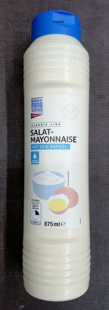EDEKA FOOD SERVICE Salad Mayonnaise with 50% Rapeseed Oil 875ml Tube Classic Line