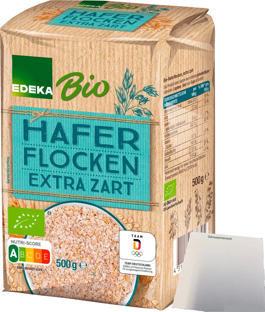 Edeka extra tender oat flakes (500g pack) + usy block