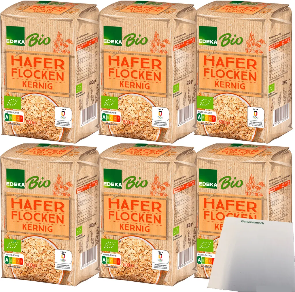 Edeka oat flakes, 6-pack (6x500g pack) + usy block